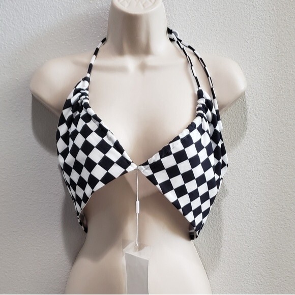 black and white halter top size large - Picture 1 of 2
